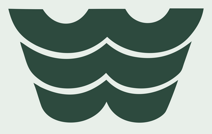 Bold Ripple Stack Badge #e8efe9/#2d4a3e