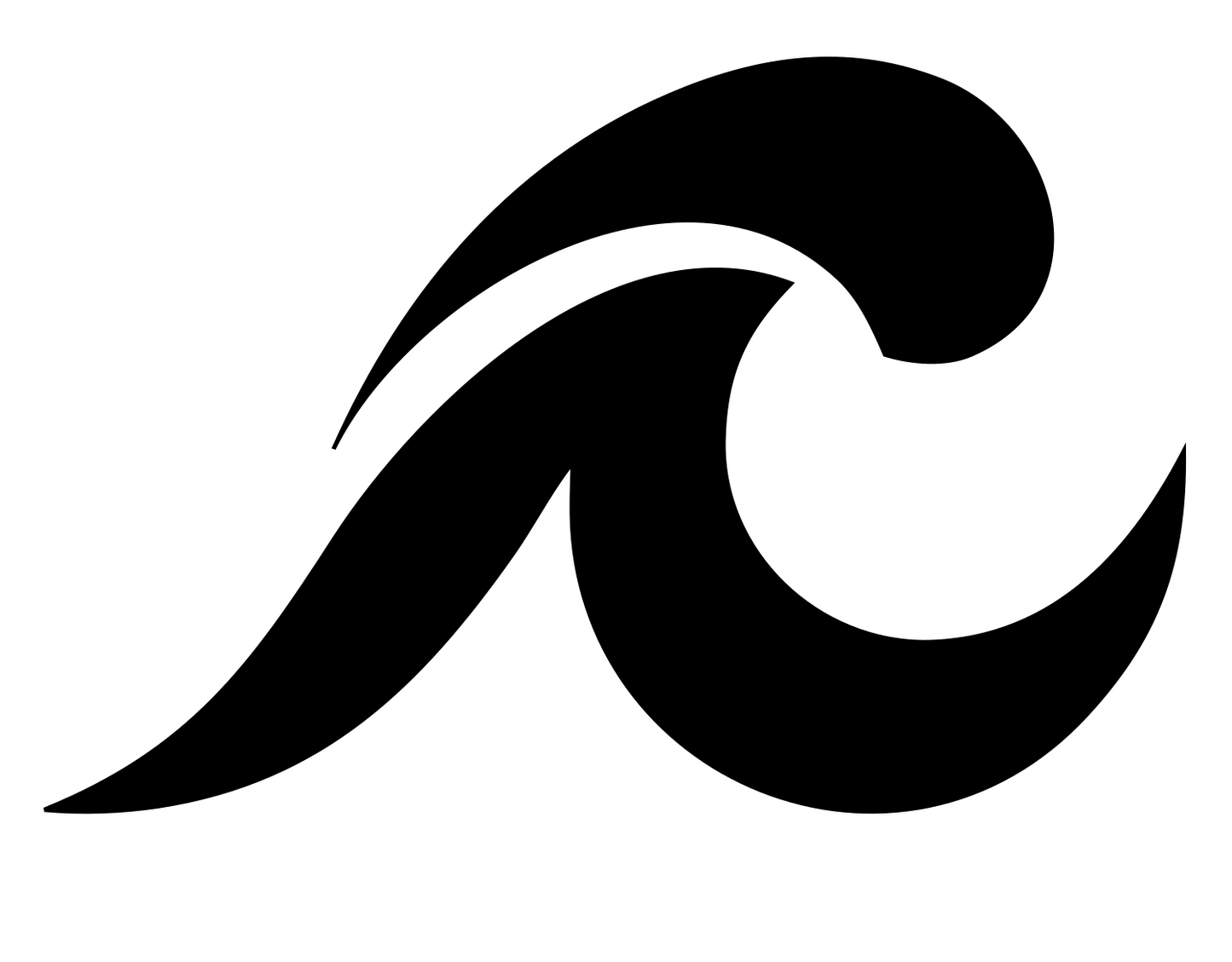 Bold Surf Wave Crest #ffffff/#000000