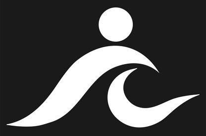Surfer Figure Wave Mark #1a1a1a/#ffffff