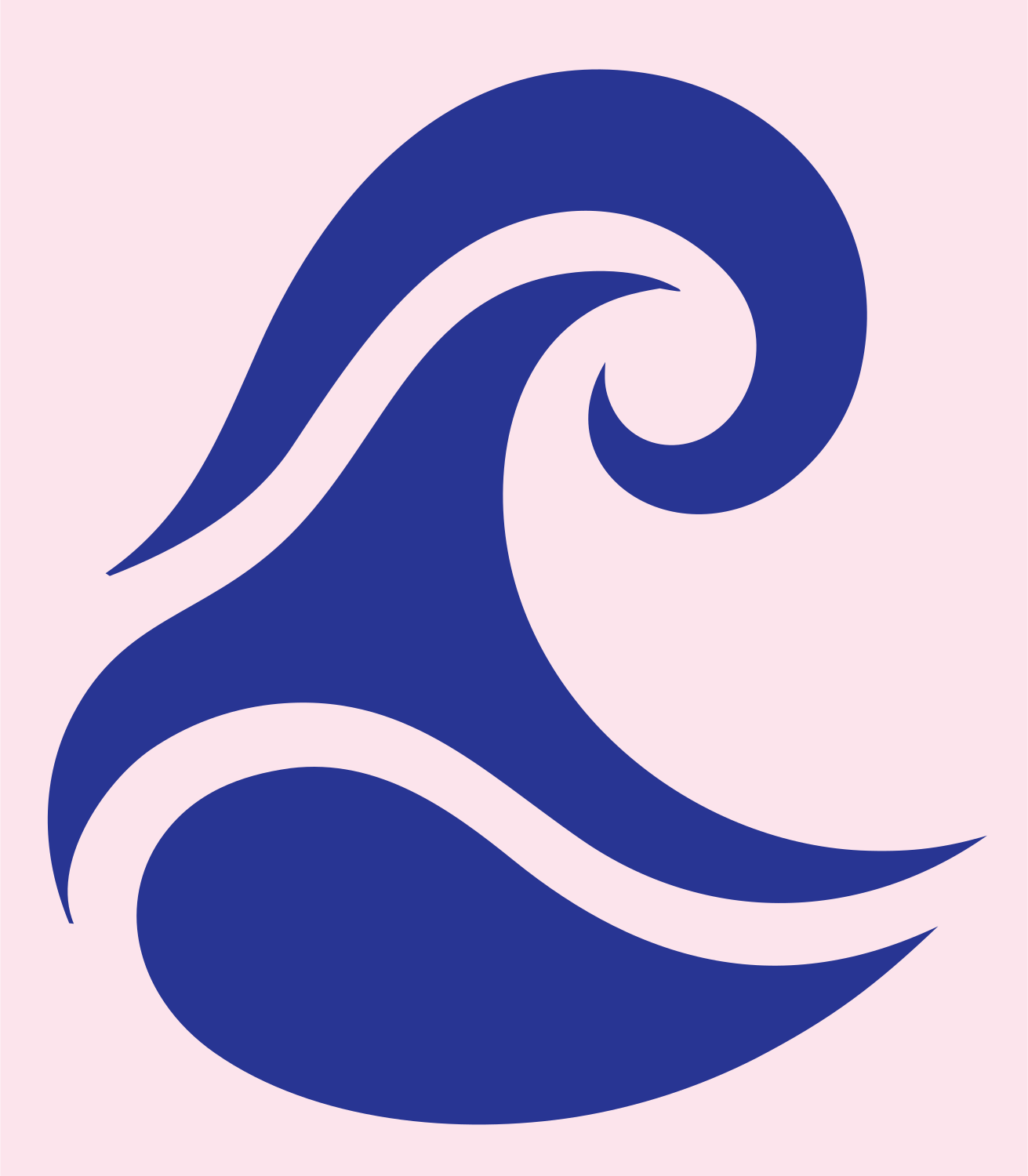 Tribal Ocean Wave Mark #fce4ec/#283593