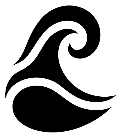 Bold Curl Swell Icon #ffffff/#000000