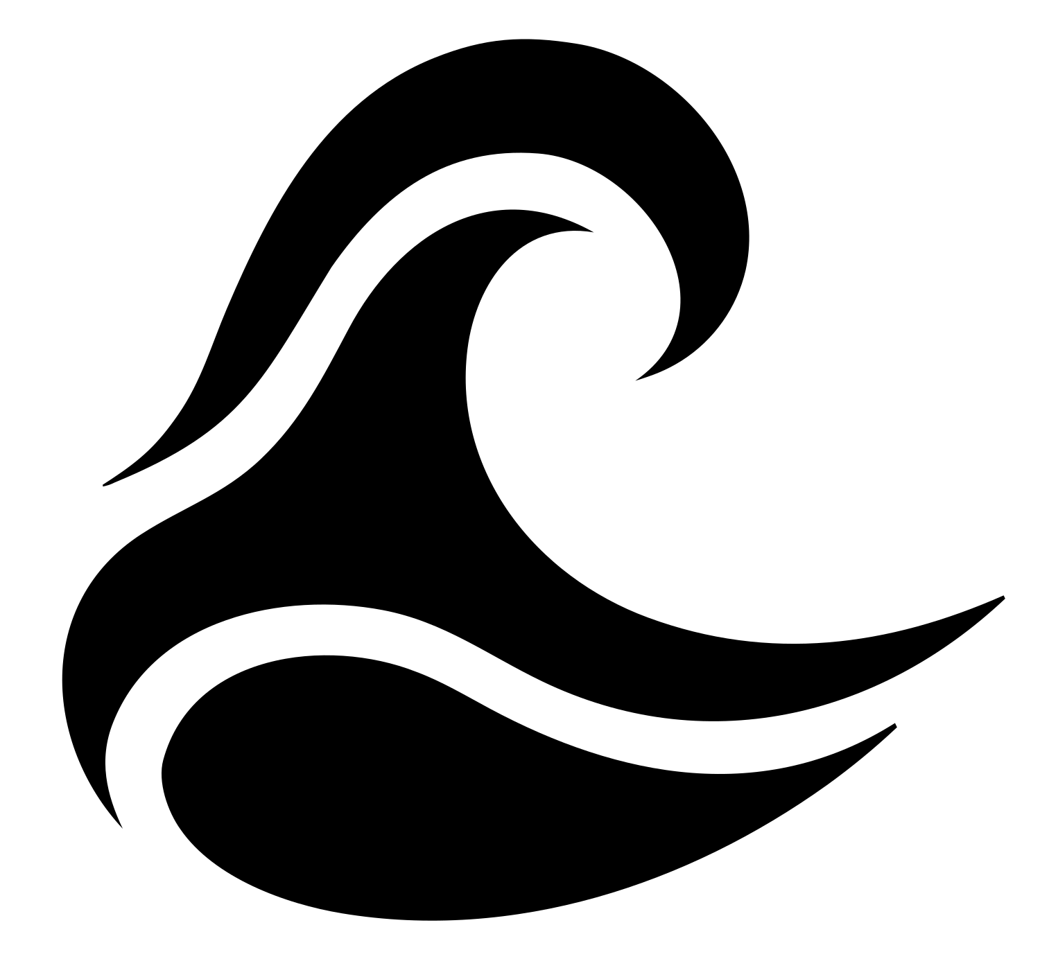 Bold Tidal Wave Icon #ffffff/#000000