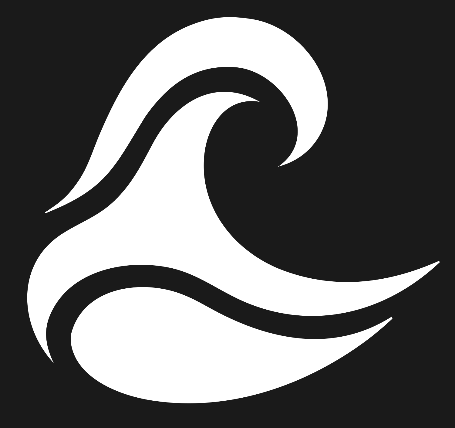 Bold Tidal Wave Icon #1a1a1a/#ffffff