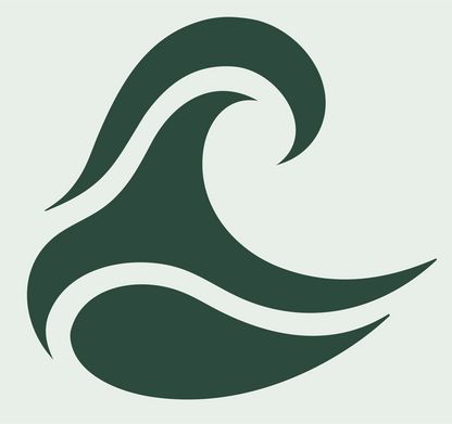 Bold Tidal Wave Icon #e8efe9/#2d4a3e