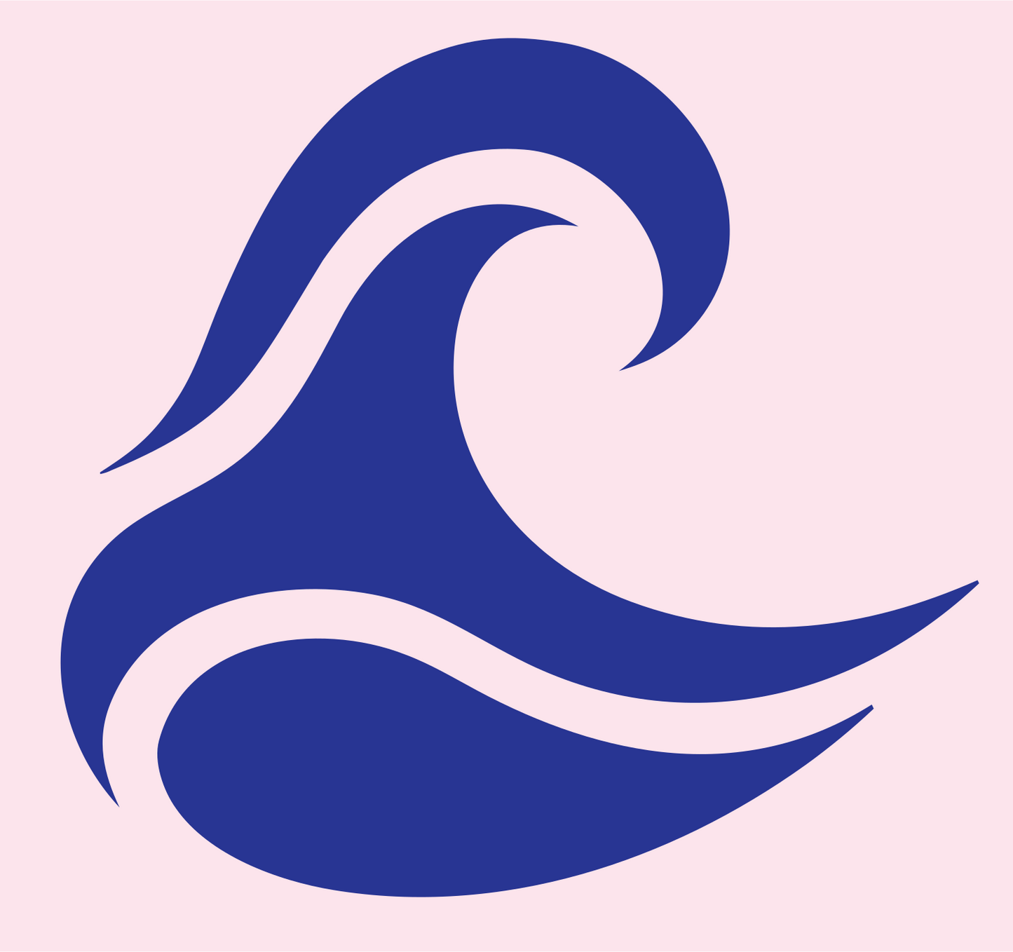 Bold Tidal Wave Icon #fce4ec/#283593