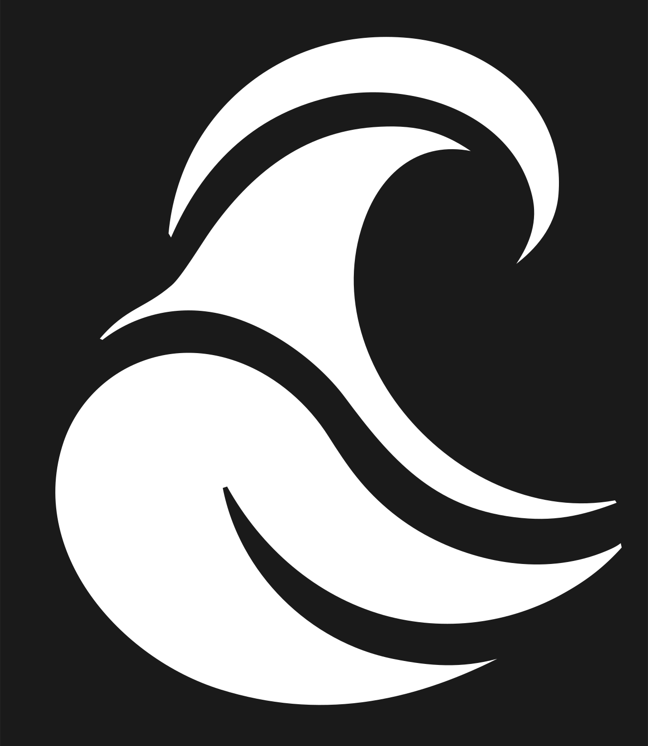 Bold Rolling Swell Badge #1a1a1a/#ffffff