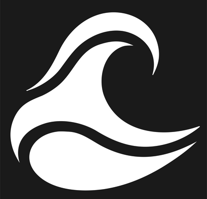 Bold Ocean Wave Icon #1a1a1a/#ffffff