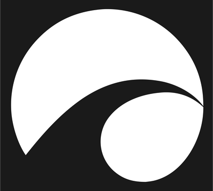 Negative Space Circle Wave Mark #1a1a1a/#ffffff