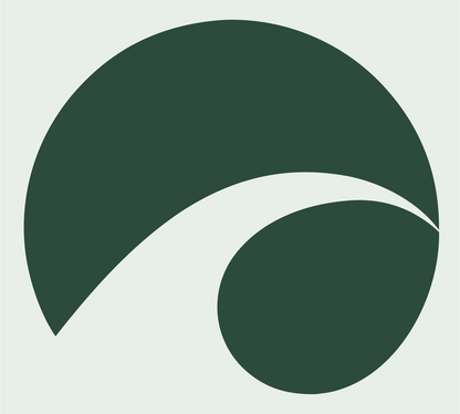 Negative Space Circle Wave Mark #e8efe9/#2d4a3e
