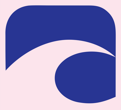 Negative Space Wave Icon #fce4ec/#283593