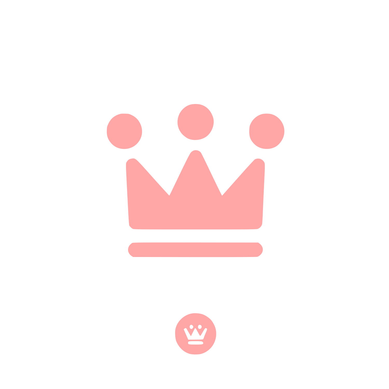 Crown Symbol Logo #ffa6a6