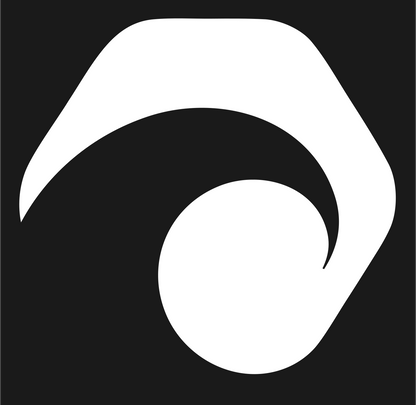 Negative Space Spiral Bolt Icon #1a1a1a/#ffffff