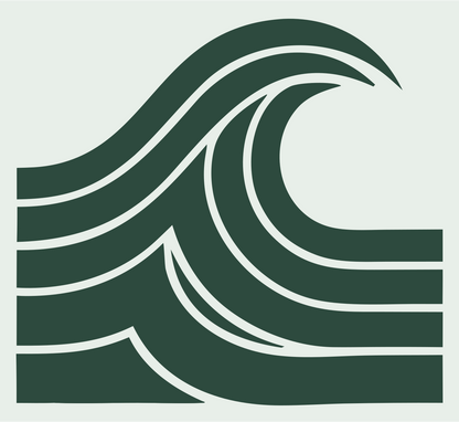 Bold Crashing Wave Icon #e8efe9/#2d4a3e