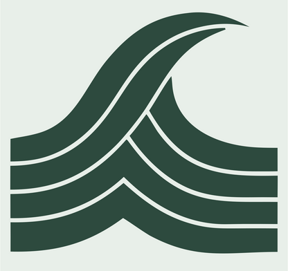 Heavy Chevron Wave Crest #e8efe9/#2d4a3e
