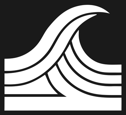 Bold Striped Curl Wave Icon #1a1a1a/#ffffff