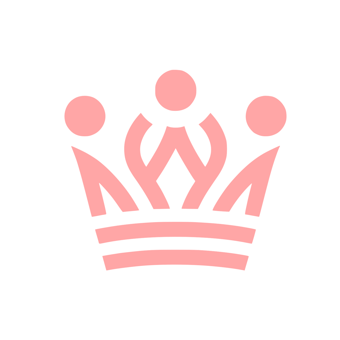 Monochrome Crown Logo #ffa6a6
