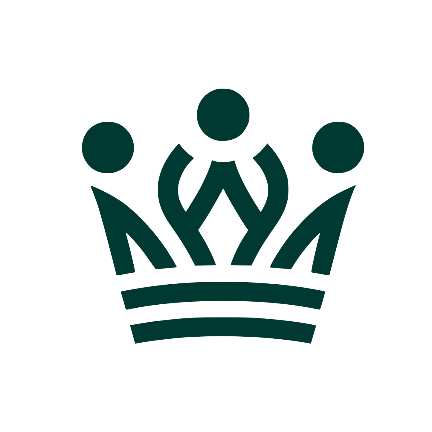Monochrome Crown Logo #003932