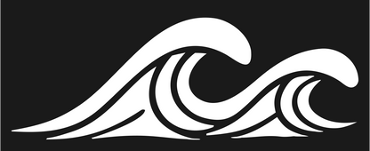 Bold Crashing Surf Wave Mark #1a1a1a/#ffffff