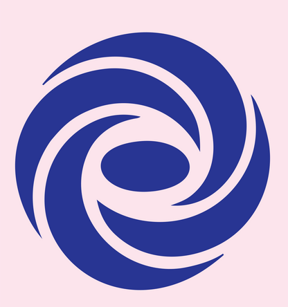 Spiral Vortex Circle Mark #fce4ec/#283593
