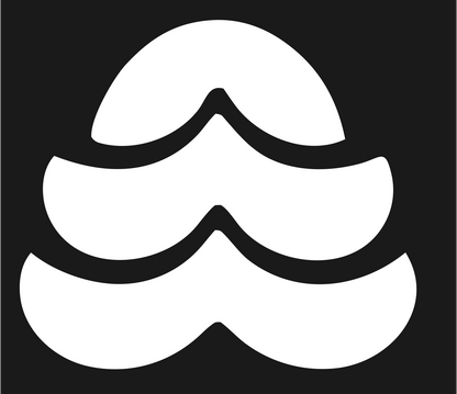 Tiered Pine Wave Emblem #1a1a1a/#ffffff