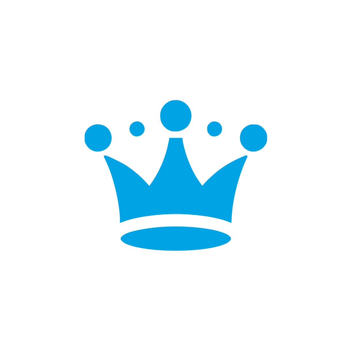 Crown Symbol Logo #00a3e4
