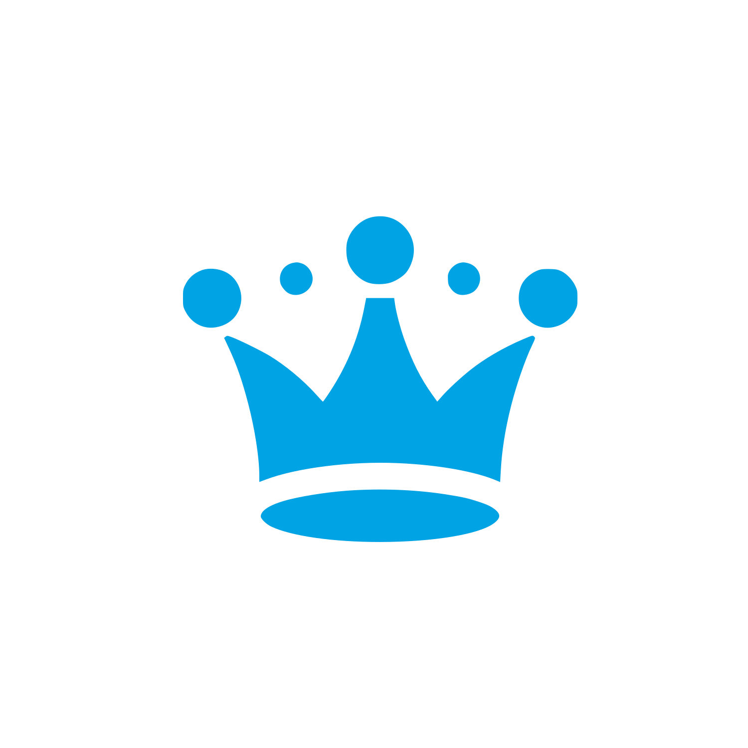 Crown Symbol Logo #00a3e4