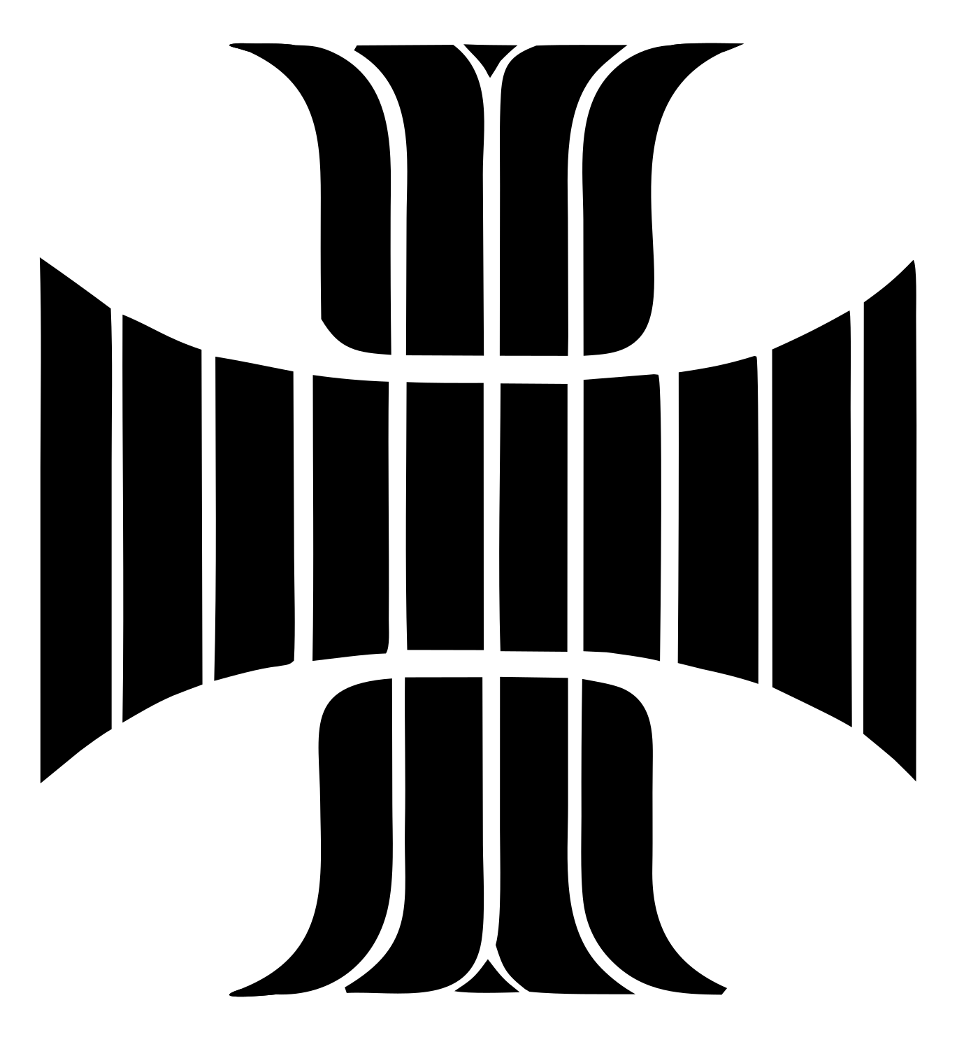 Bold Geometric Cross Emblem #ffffff/#000000