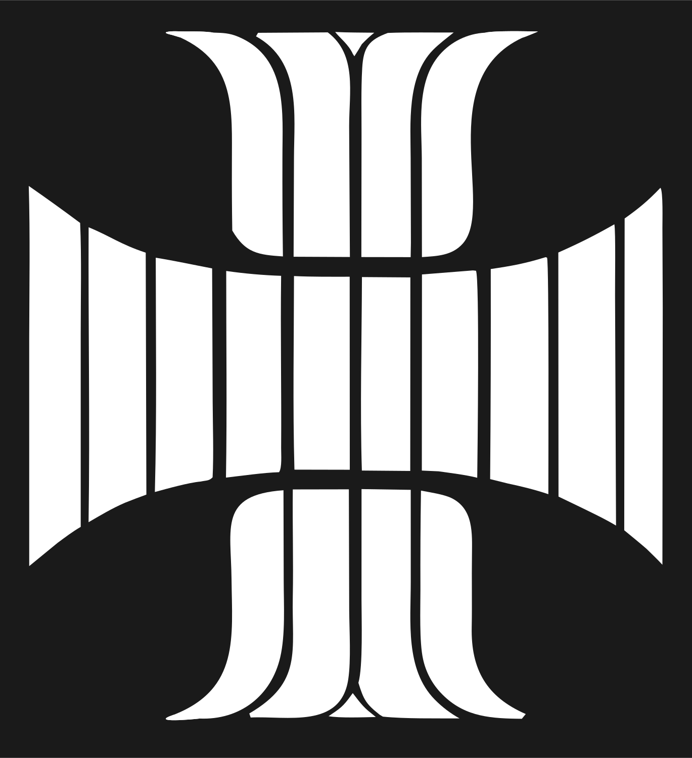 Bold Geometric Cross Emblem #1a1a1a/#ffffff