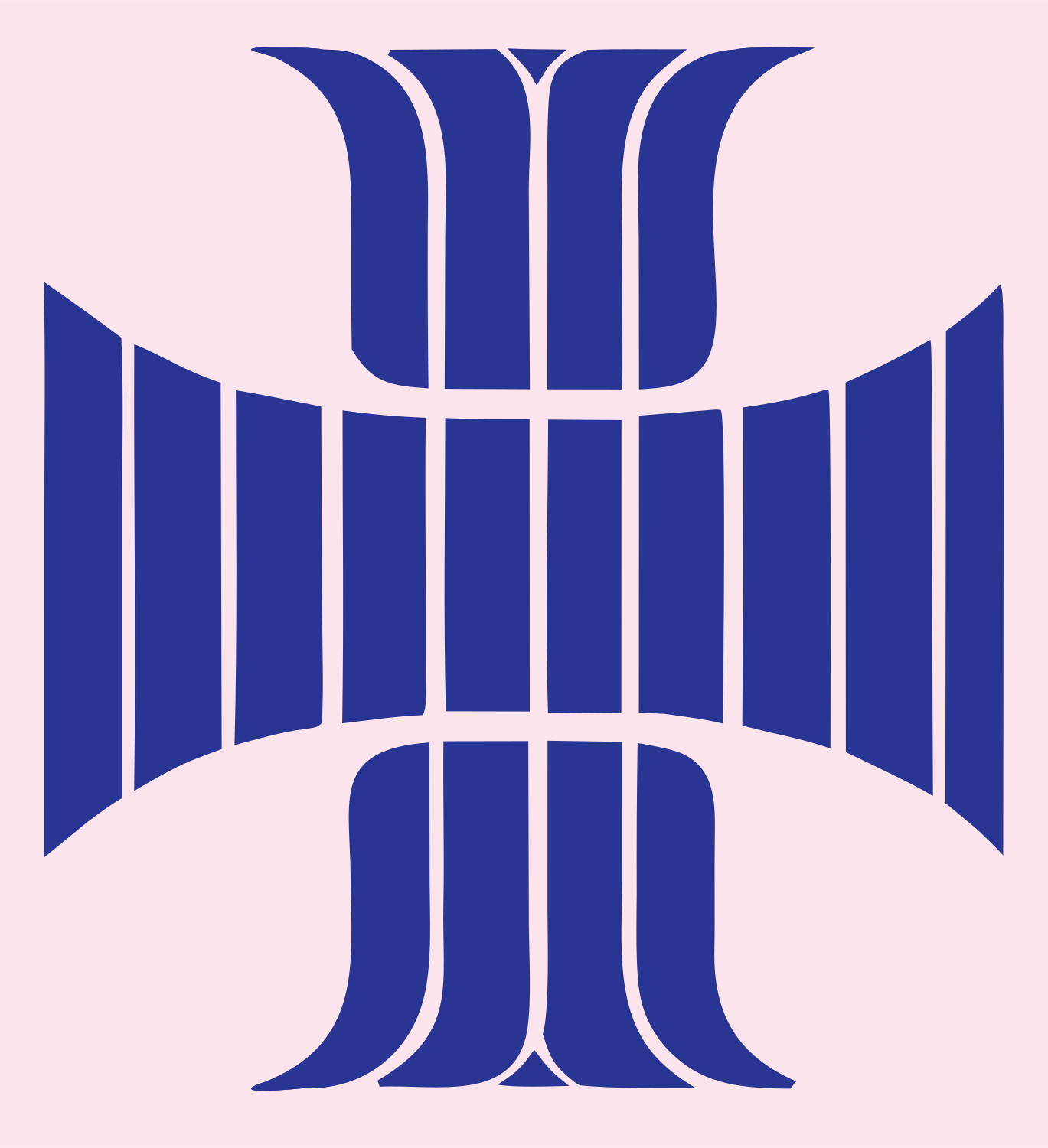 Bold Geometric Cross Emblem #fce4ec/#283593