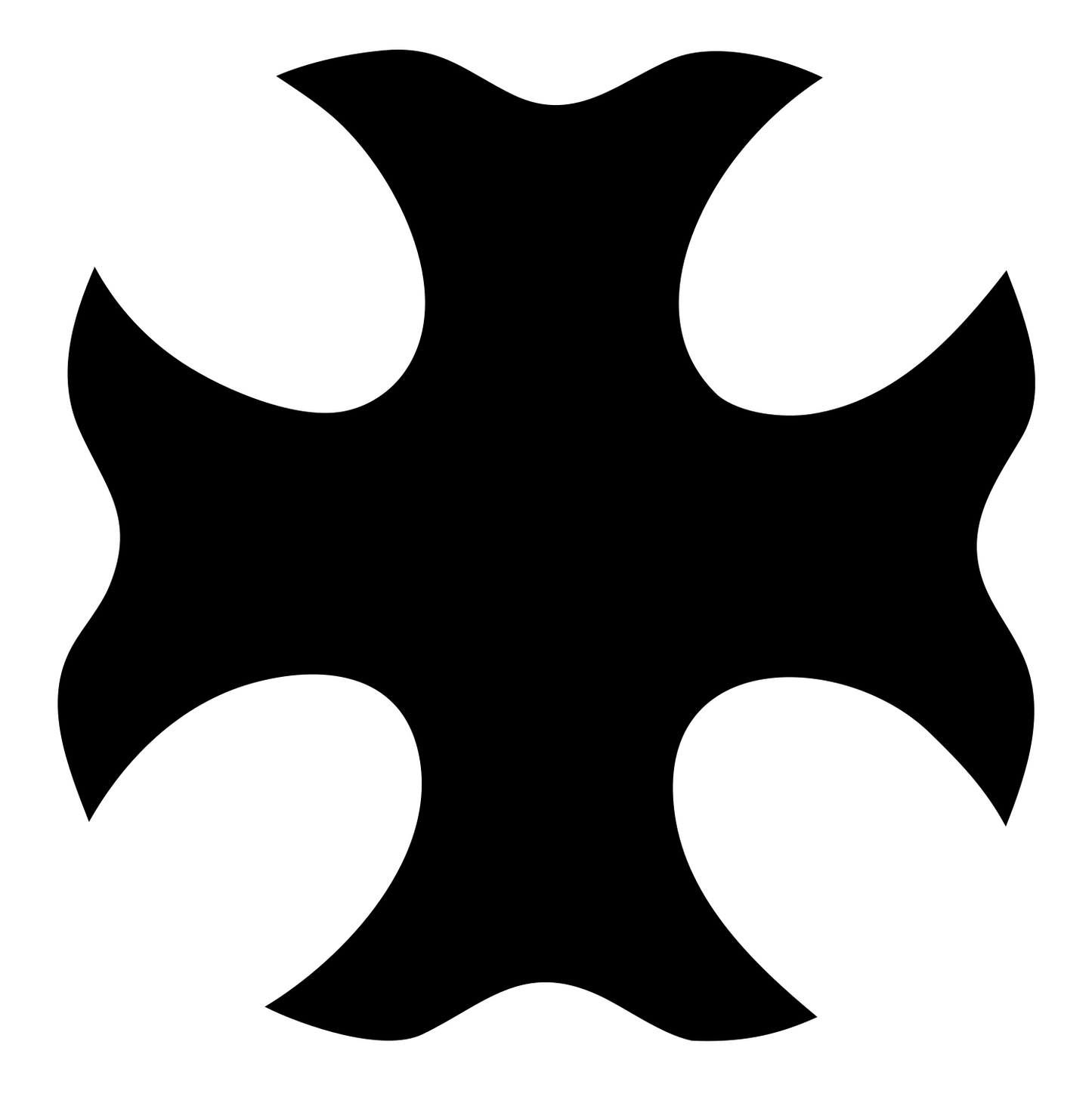 Iron Cross Badge #ffffff/#000000