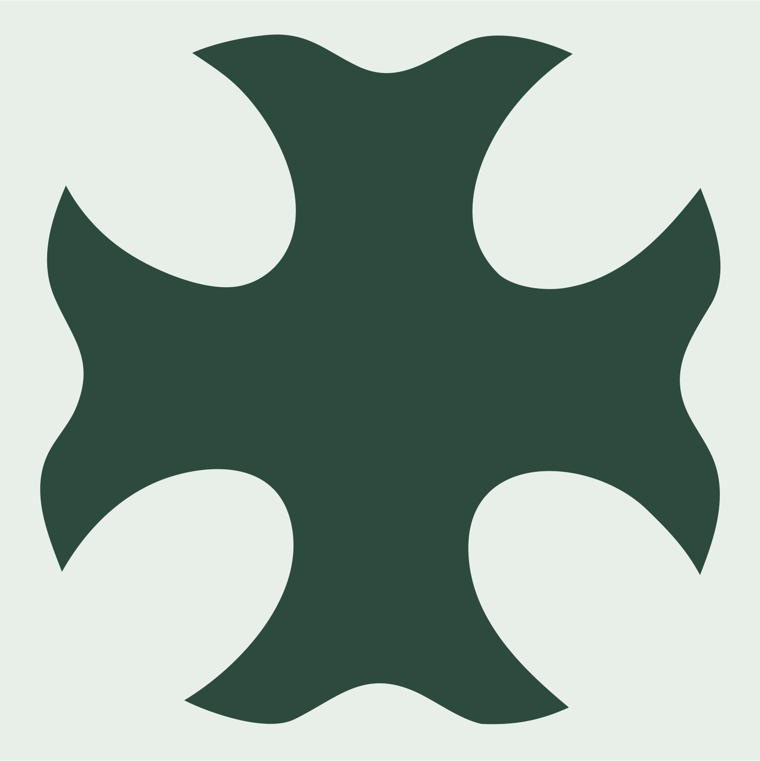 Iron Cross Badge #e8efe9/#2d4a3e