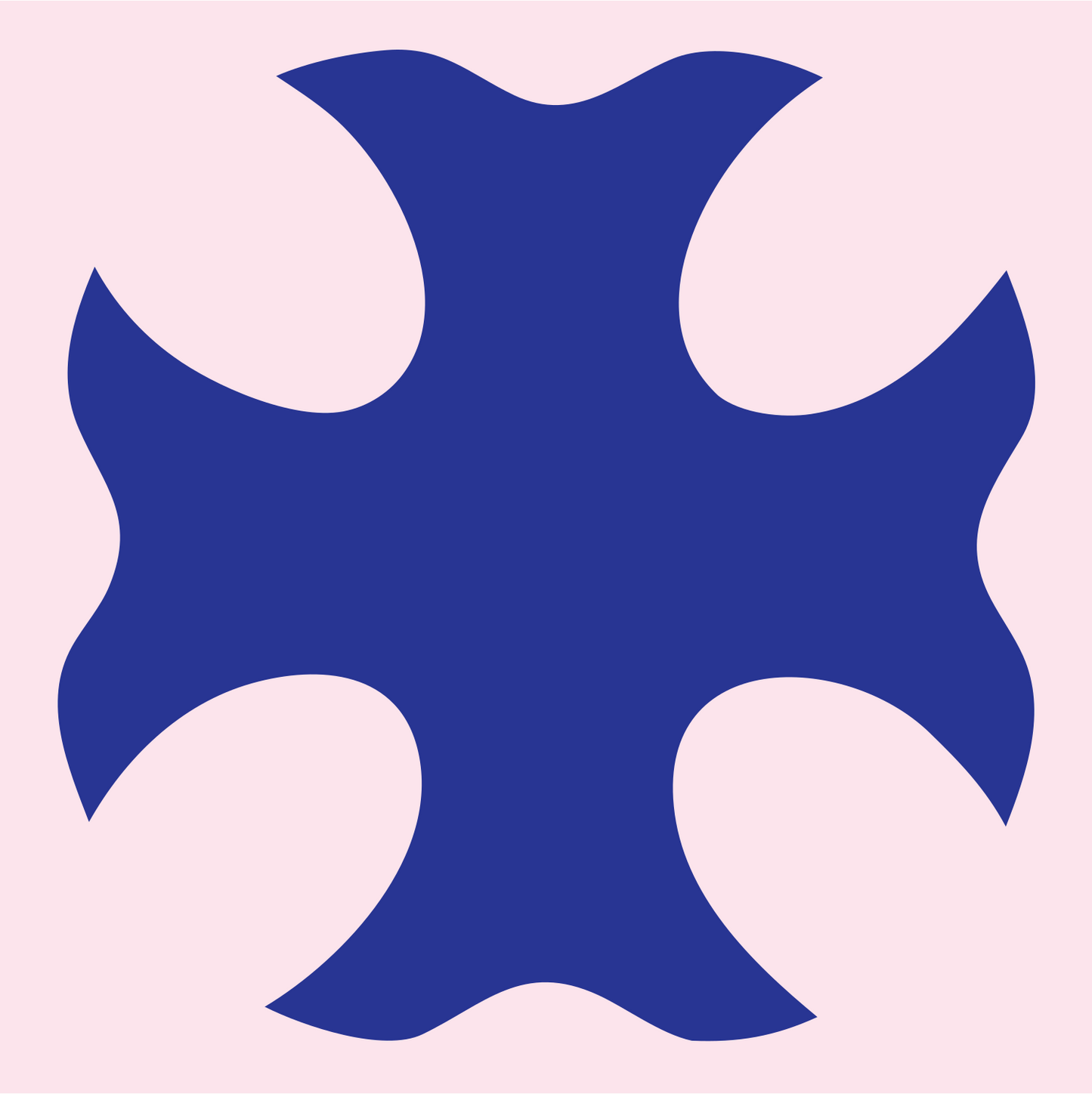 Iron Cross Badge #fce4ec/#283593