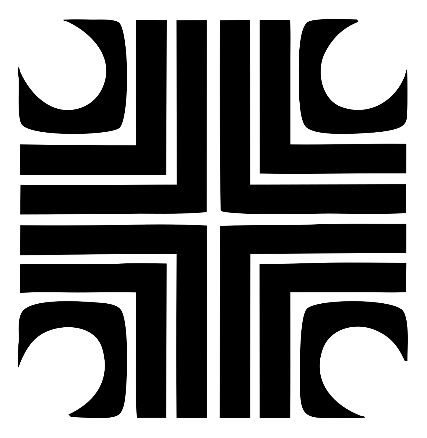 Bold Square Cross Icon #ffffff/#000000