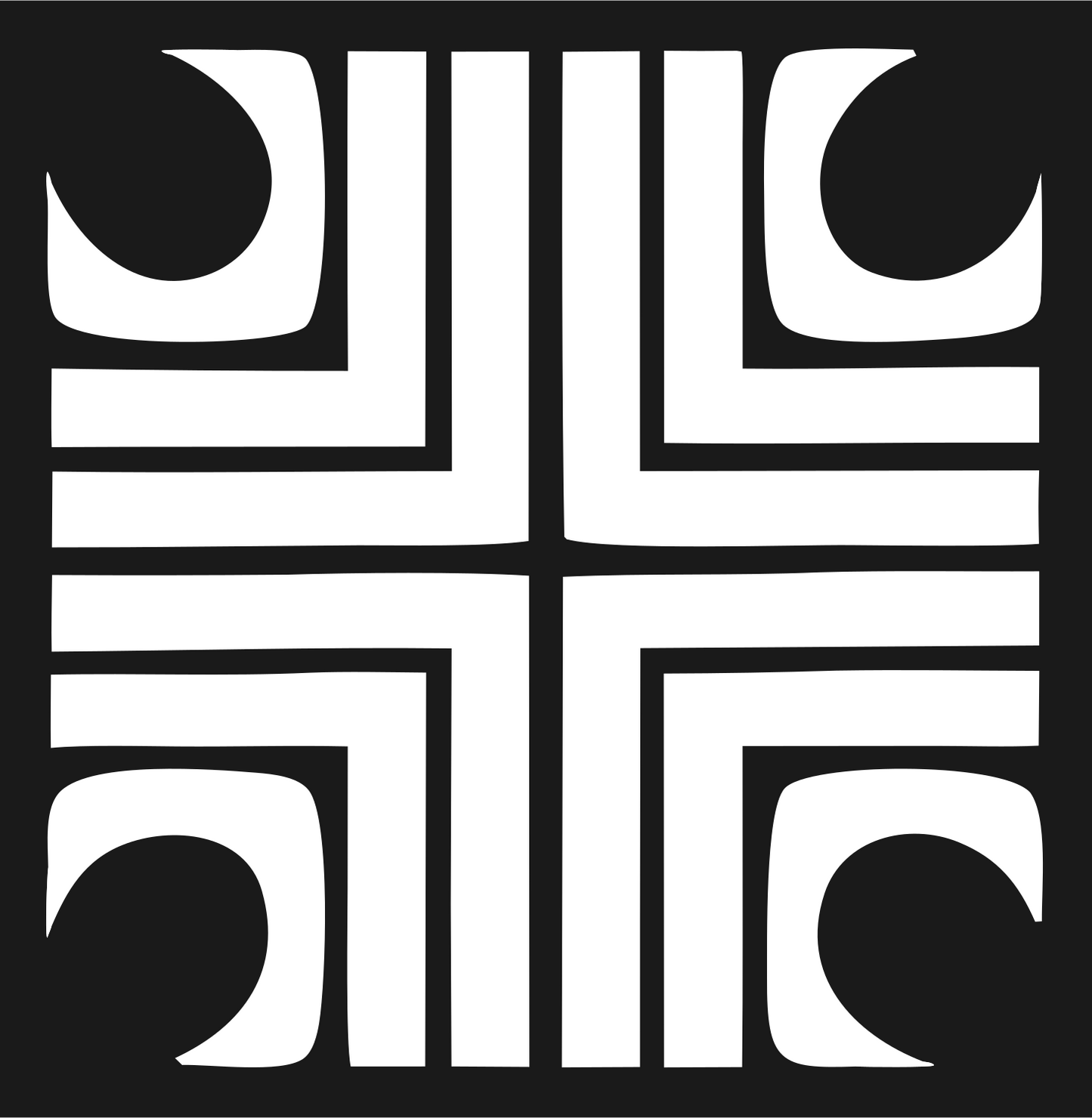 Bold Square Cross Icon #1a1a1a/#ffffff