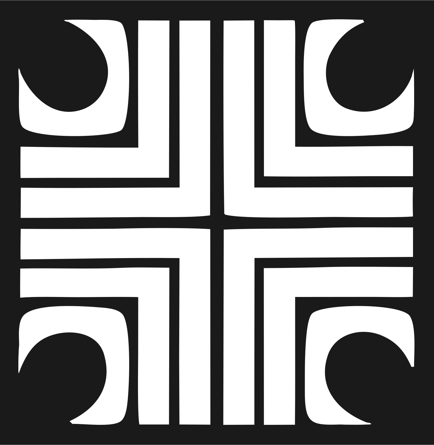 Bold Square Cross Icon #1a1a1a/#ffffff