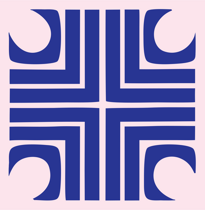 Bold Square Cross Icon #fce4ec/#283593