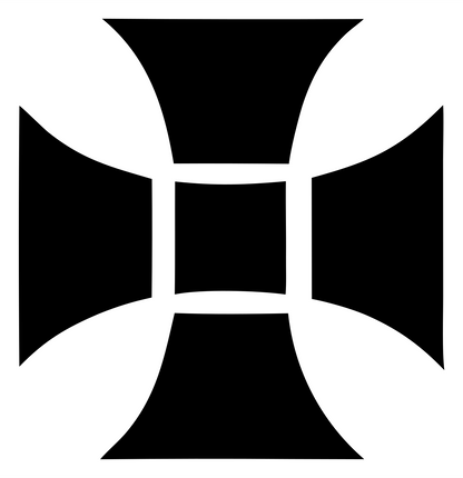 Maltese Cross Bold Mark #ffffff/#000000