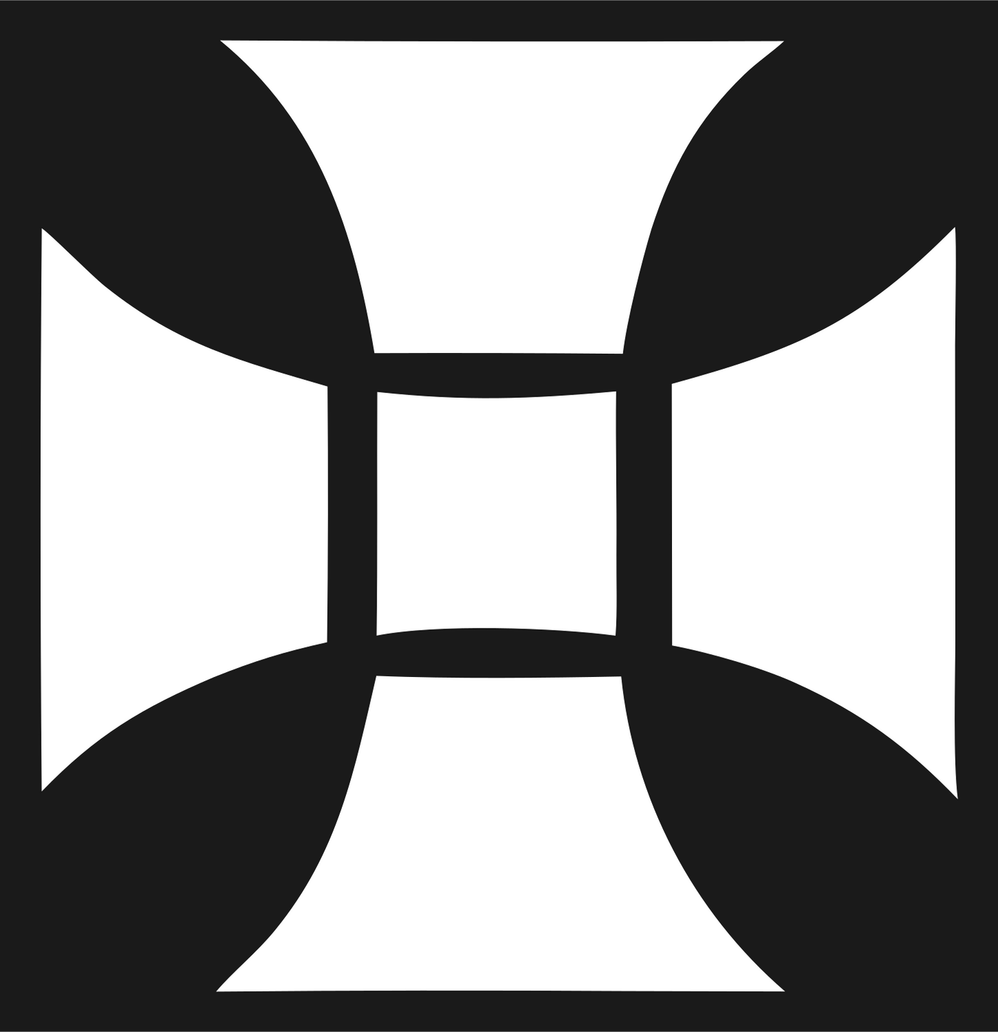 Maltese Cross Bold Mark #1a1a1a/#ffffff