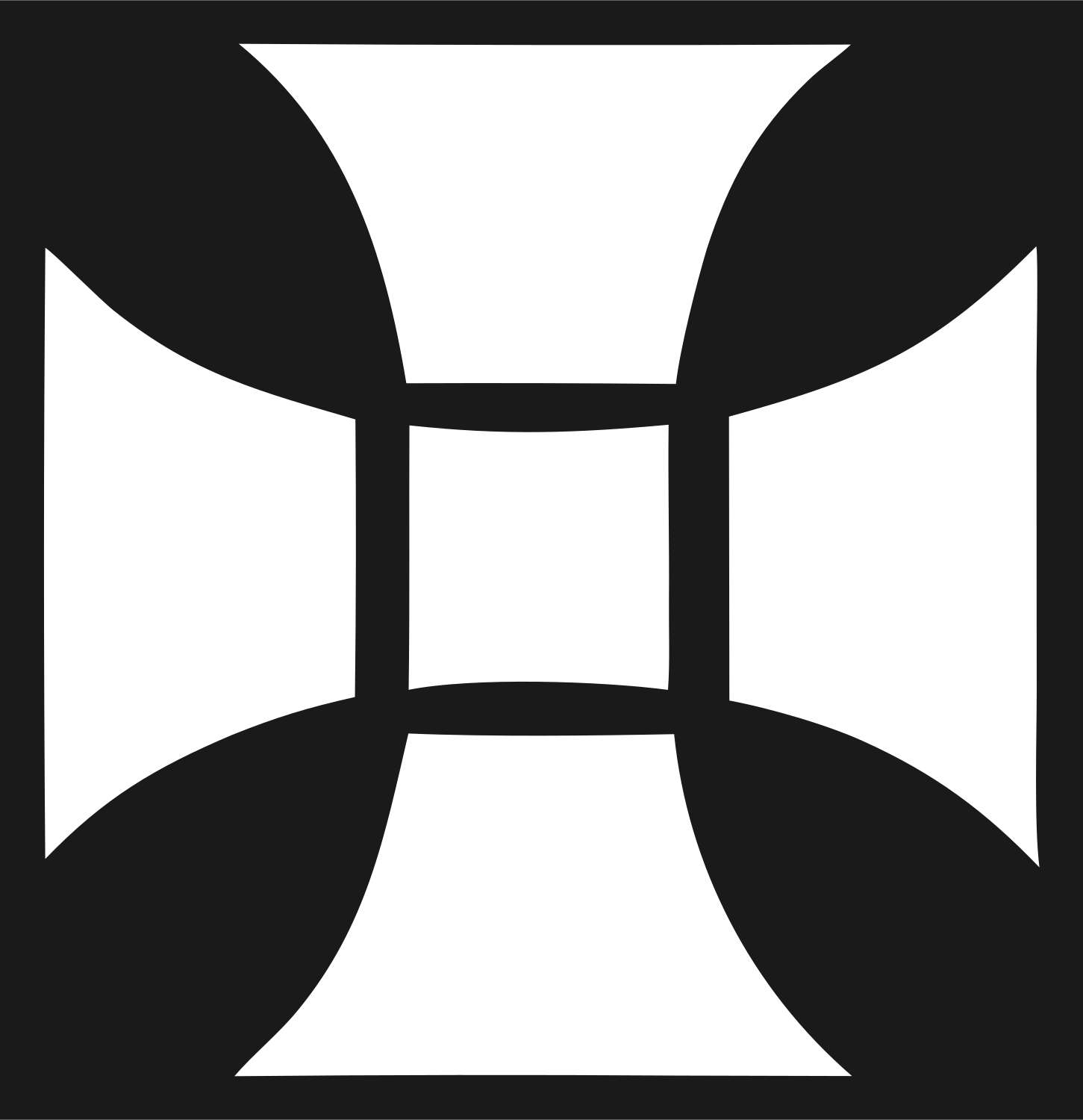 Maltese Cross Bold Mark #1a1a1a/#ffffff