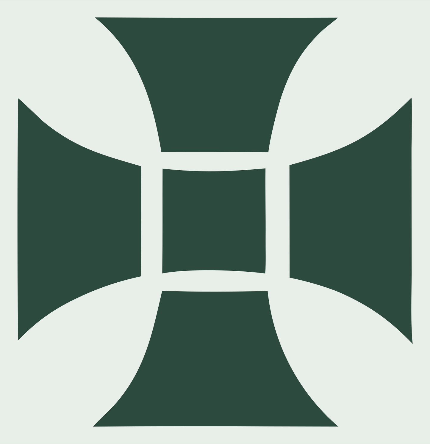 Maltese Cross Bold Mark #e8efe9/#2d4a3e