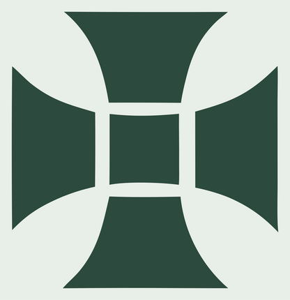 Maltese Cross Bold Mark #e8efe9/#2d4a3e