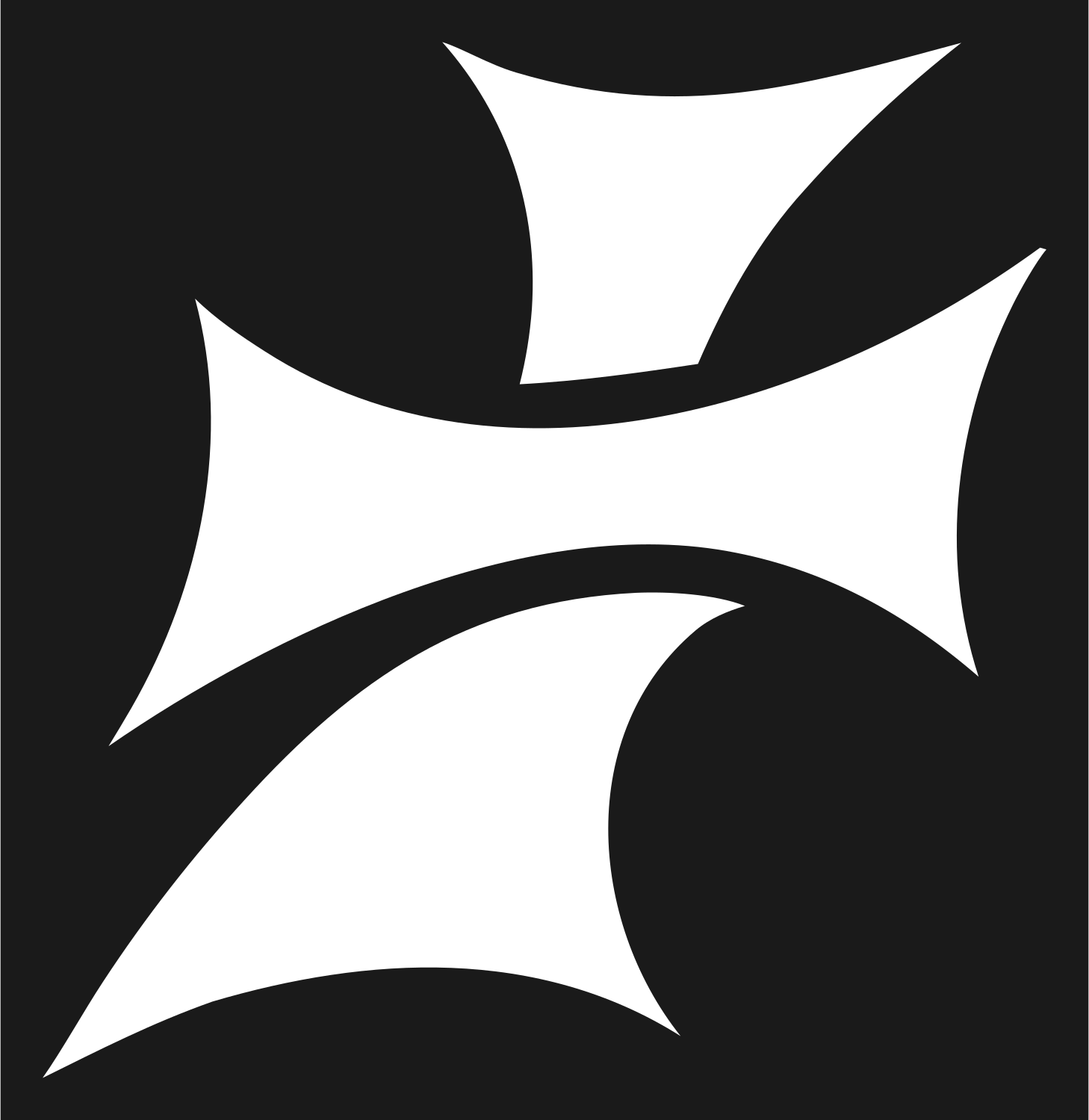 Split Cross Bold Mark #1a1a1a/#ffffff