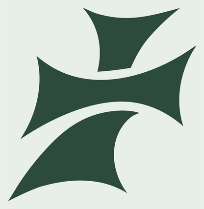 Split Cross Bold Mark #e8efe9/#2d4a3e