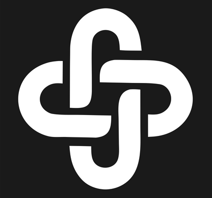Monoline Interlocked Cross Mark #1a1a1a/#ffffff