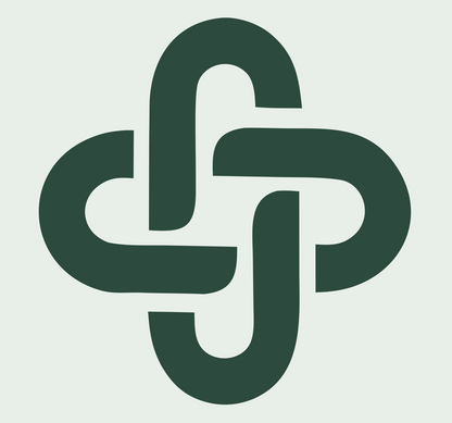 Monoline Interlocked Cross Mark #e8efe9/#2d4a3e
