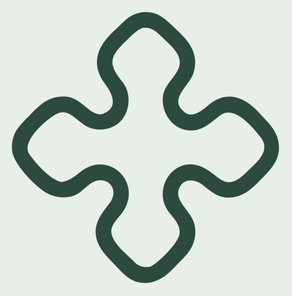 Monoline Curved Cross Mark #e8efe9/#2d4a3e