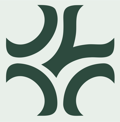 Curled Arm Cross Mark #e8efe9/#2d4a3e