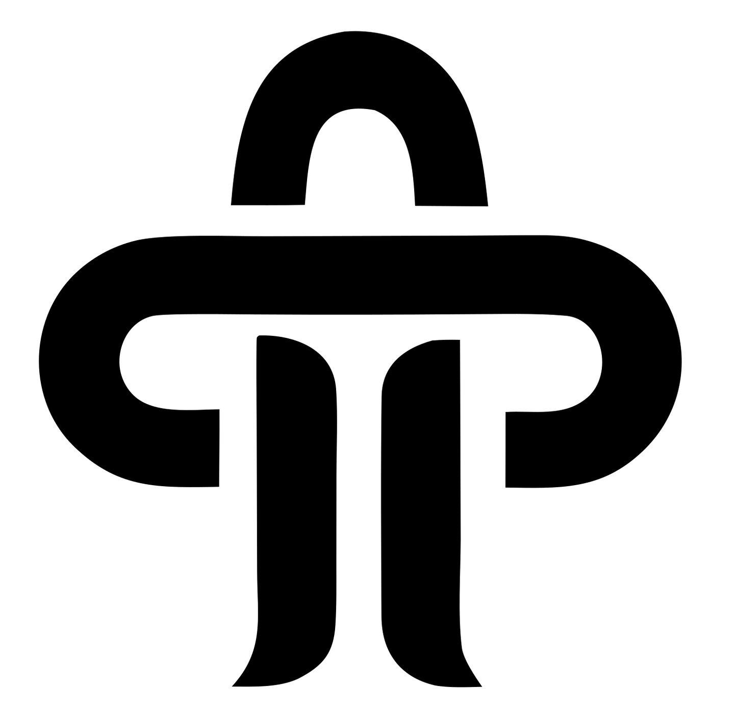 Monoline Pillar Cross Mark #ffffff/#000000