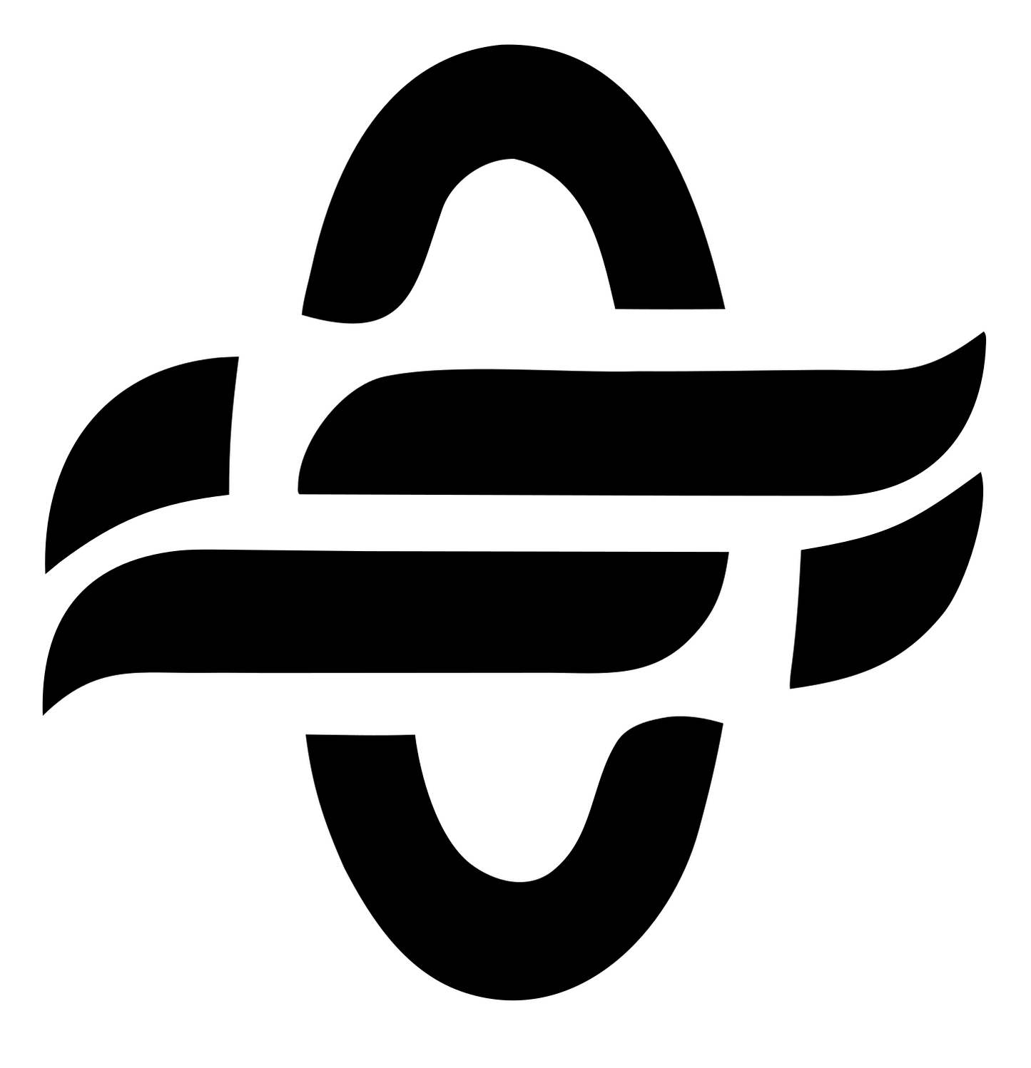 Monoline Winged Cross Mark #ffffff/#000000