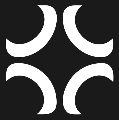 Crescent Arc Cross Icon #1a1a1a/#ffffff
